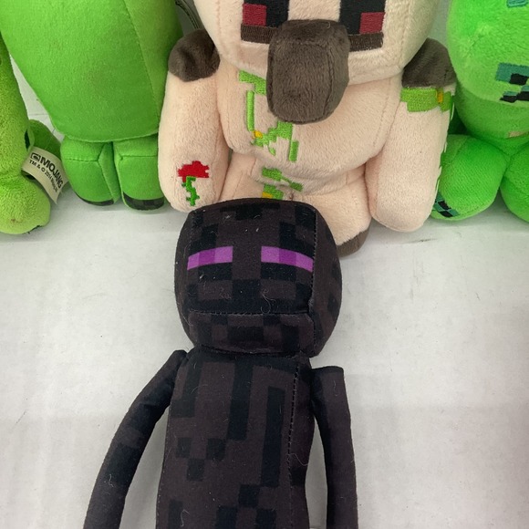 Minecraft Green Black Pink Stuffed Animal Plush Toy Lot - Picture 5 of 9